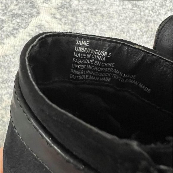 Black Suede Ankle Boots Size 8 - Picture 4 of 4